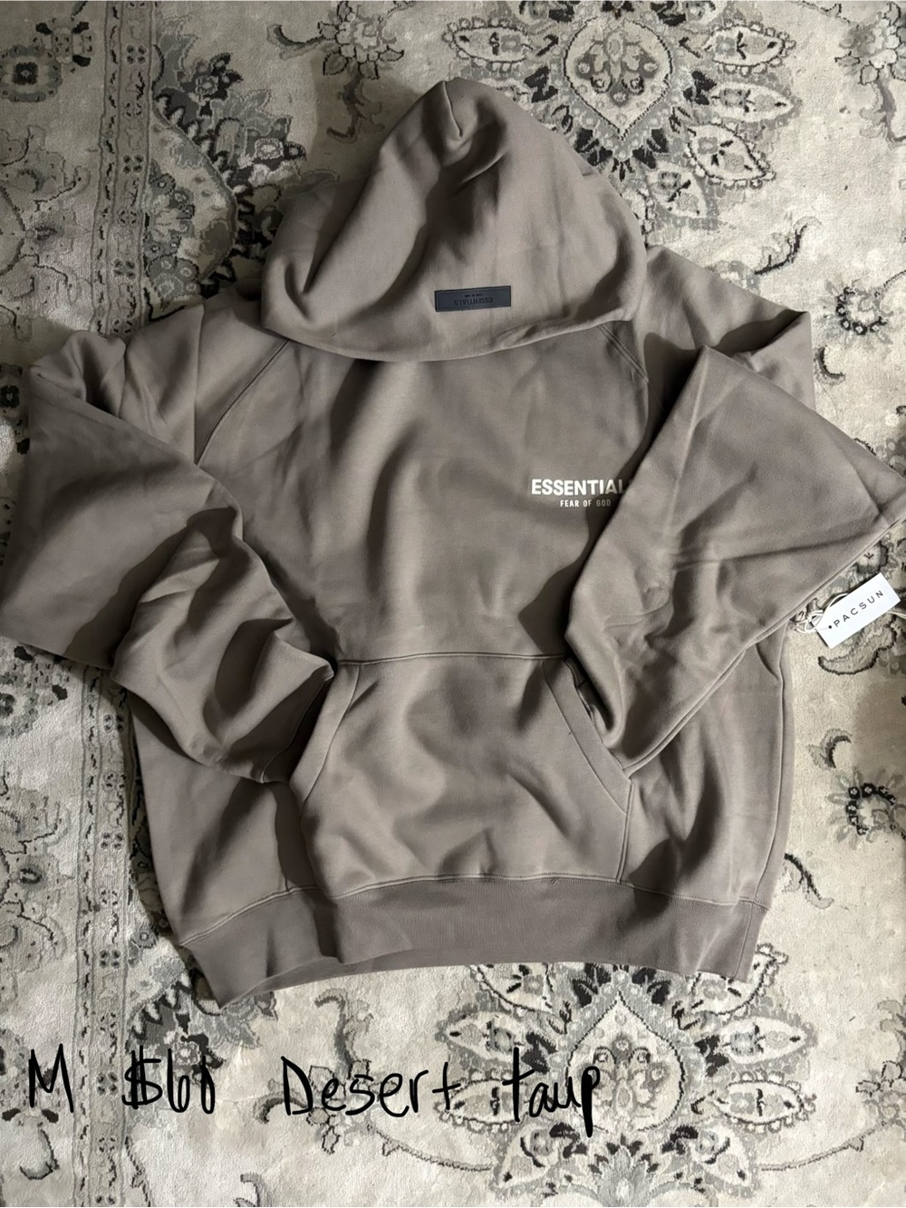 ESSENTIALS Men's Desert Taupe Crewneck Hoodie